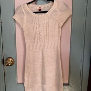 LEI Cream Knit Sweater Dress